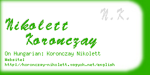 nikolett koronczay business card